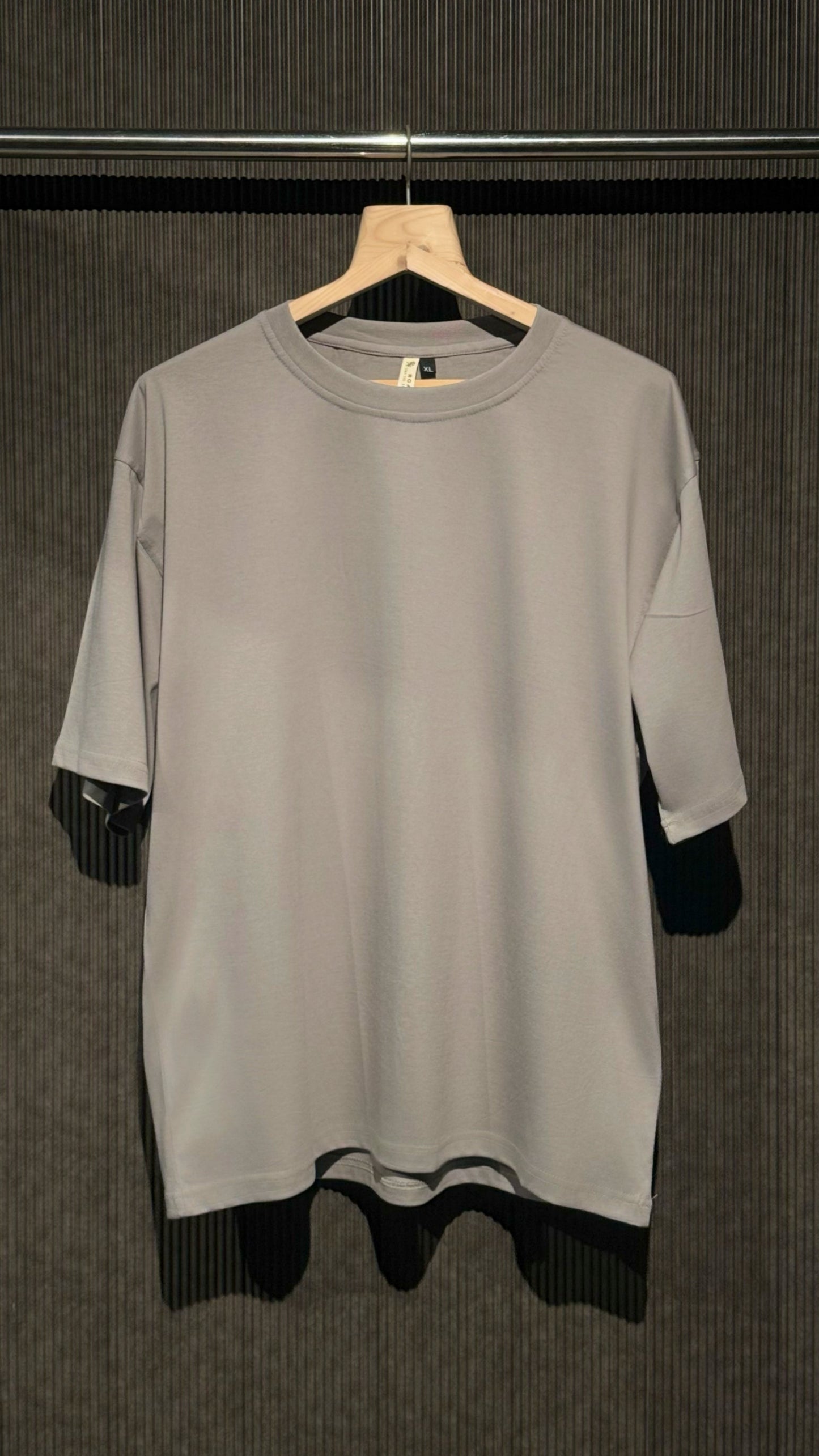 Aluminium Grey – 180 GSM Oversized T-shirt
