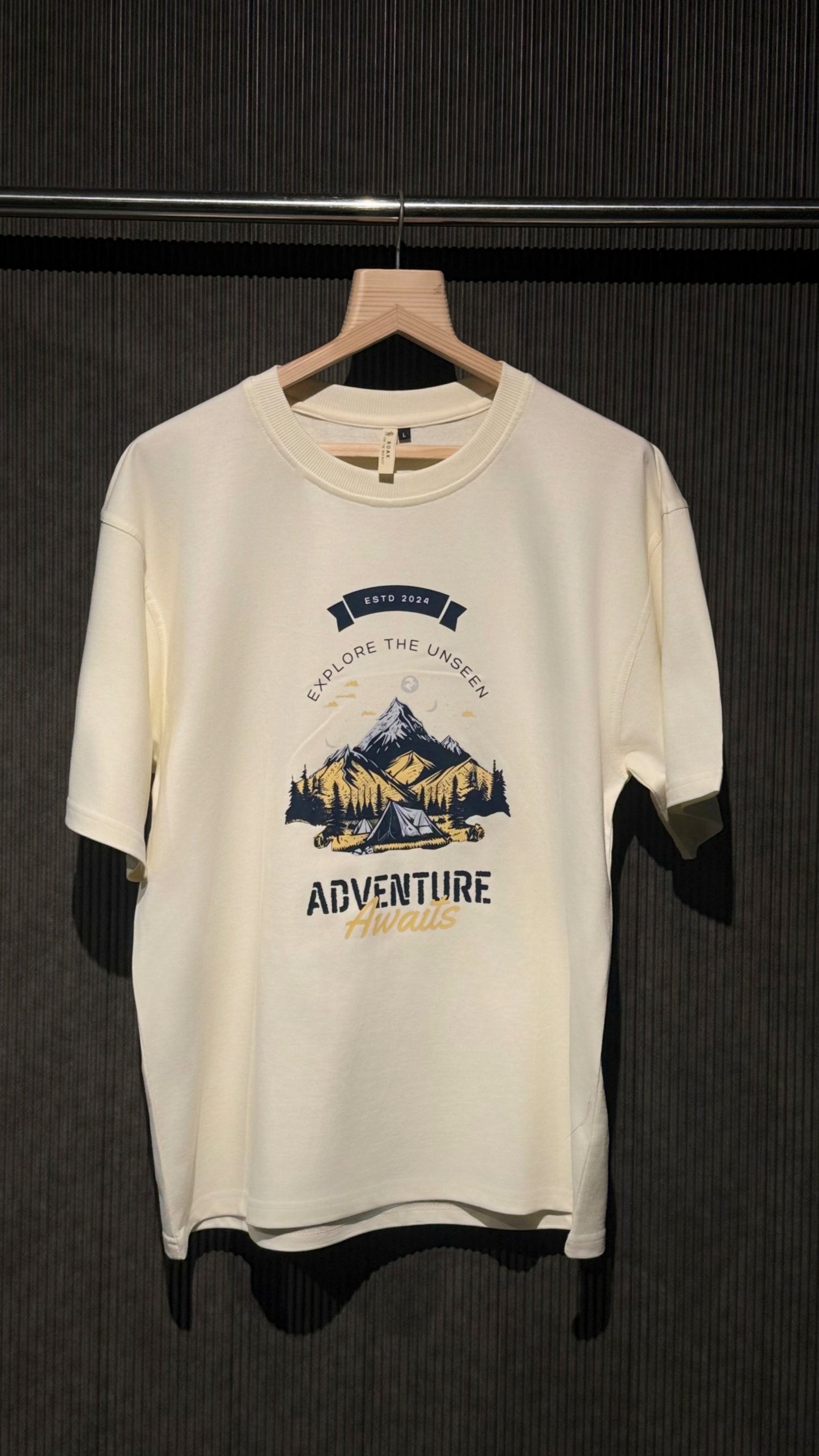 Adventure Awaits – 220 GSM Oversized Cotton T-shirt