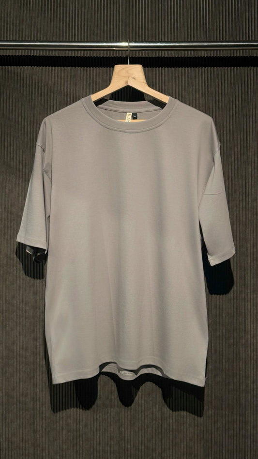 Aluminium Grey – 180 GSM Oversized T-shirt